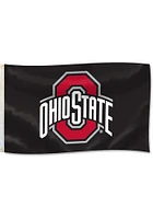 Ohio State Buckeyes 3x5 Ft Style Black Silk Screen Grommet Flag