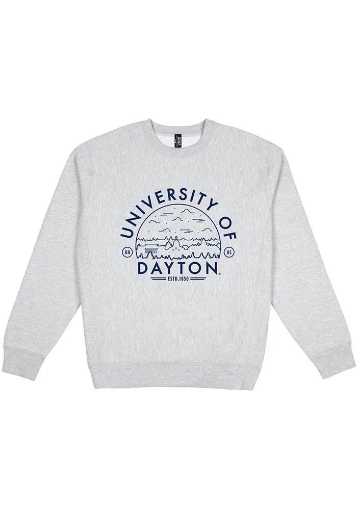 Uscape Dayton Flyers Mens Premium Heavyweight Long Sleeve Crew Sweatshirt