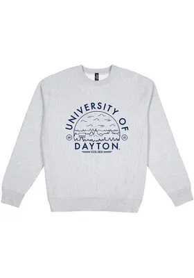 Uscape Dayton Flyers Mens Premium Heavyweight Long Sleeve Crew Sweatshirt