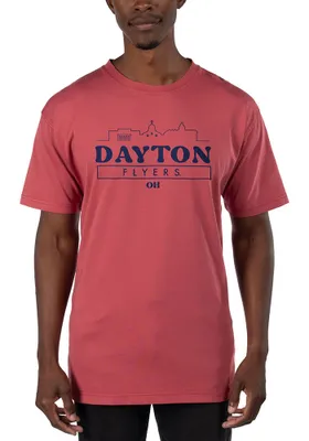 Uscape Dayton Flyers Red Garment Dyed Logo Short Sleeve T Shirt