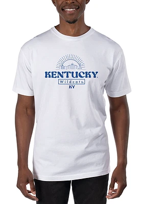 Uscape Kentucky Wildcats White Garment Dyed Logo Short Sleeve T Shirt