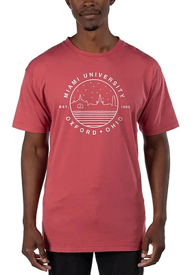 Uscape Miami RedHawks Garment Dyed Short Sleeve T Shirt