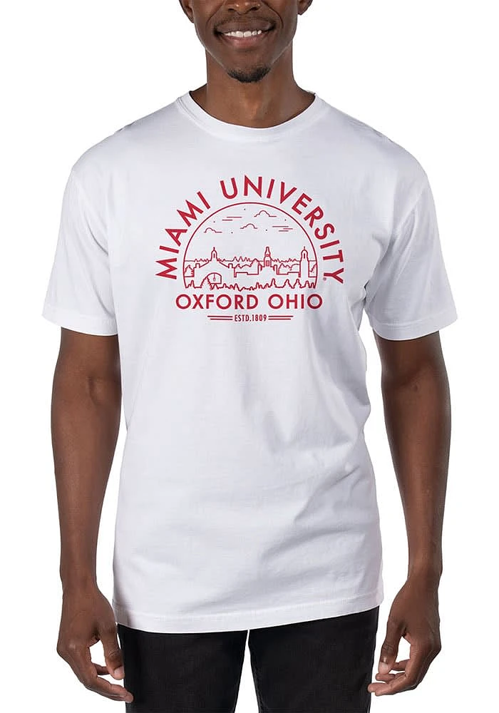 Uscape Miami RedHawks White Garment Dyed Voyager Short Sleeve T Shirt