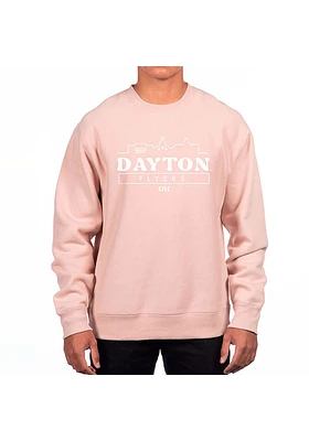 Uscape Dayton Flyers Mens Pink Heavyweight Long Sleeve Crew Sweatshirt