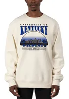 Uscape Kentucky Wildcats Mens White Stars Heavyweight Long Sleeve Crew Sweatshirt