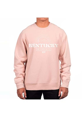 Uscape Kentucky Wildcats Mens Pink Heavyweight Long Sleeve Crew Sweatshirt