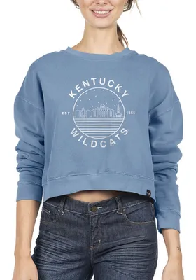 Uscape Kentucky Wildcats Womens Pigment Dyed Crop Crew Sweatshirt