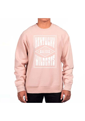 Uscape Kentucky Wildcats Mens Pink Heavyweight Poster Long Sleeve Crew Sweatshirt