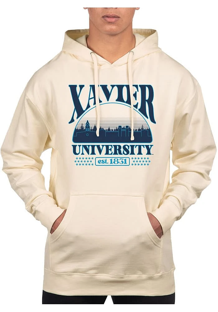 Uscape Xavier Musketeers Mens White Stars Pullover Long Sleeve Hoodie