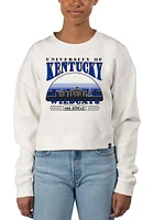 Uscape Kentucky Wildcats Womens Pigment Dyed Crop Crew Sweatshirt