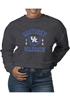 Uscape Kentucky Wildcats Womens Pigment Dyed Crop Crew Sweatshirt