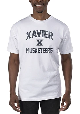 Uscape Xavier Musketeers White Dyed Vintage Logo Short Sleeve T Shirt