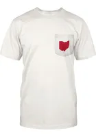 Ohio White State Flag Short Sleeve T Shirt