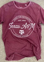Pressbox Texas A&M Aggies Womens Maroon Ella Seal Short Sleeve T-Shirt