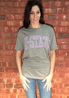 Pressbox K-State Wildcats Womens Grey Bell Lap Short Sleeve T-Shirt