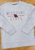 Pressbox Missouri State Bears Womens Oatmeal Comfy Terry Crew Sweatshirt