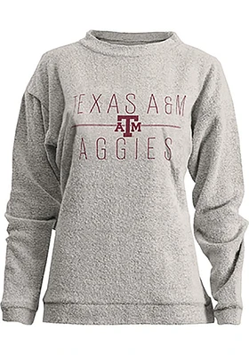 Pressbox Texas A&M Aggies Womens Oatmeal Comfy Terry Crew Sweatshirt
