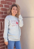 Pressbox Texas Tech Red Raiders Womens Oatmeal Comfy Terry Crew Sweatshirt