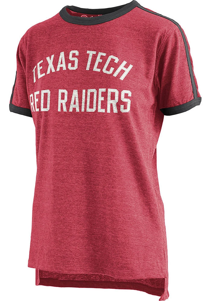 Pressbox Texas Tech Red Raiders Womens Melange Novak Ringer Short Sleeve T-Shirt