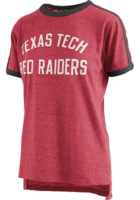 Pressbox Texas Tech Red Raiders Womens Melange Novak Ringer Short Sleeve T-Shirt