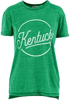 Pressbox Kentucky Womens Green Roxy Script Short Sleeve T-Shirt