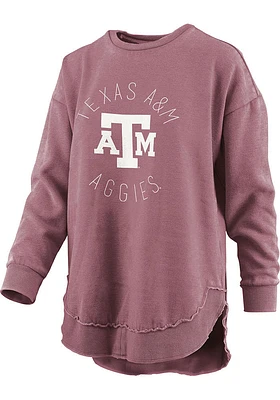 Pressbox Texas A&M Aggies Womens Maroon Bakersfield Crew Sweatshirt