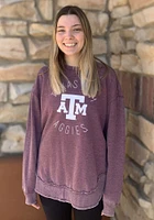 Pressbox Texas A&M Aggies Womens Maroon Bakersfield Crew Sweatshirt
