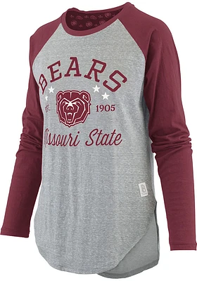 Pressbox Missouri State Bears Womens Grey Quincy LS Tee