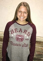 Pressbox Missouri State Bears Womens Grey Quincy LS Tee