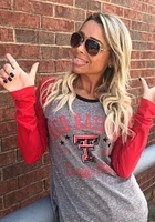 Pressbox Texas Tech Red Raiders Womens Grey Quincy LS Tee
