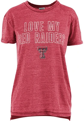 Pressbox Texas Tech Red Raiders Womens Vintage Short Sleeve T-Shirt