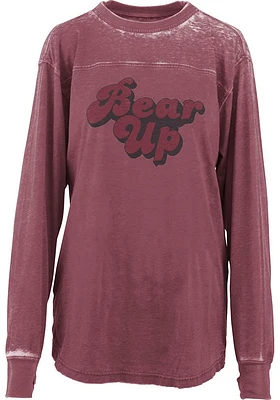 Pressbox Missouri State Bears Womens Maroon Vintage LS Tee
