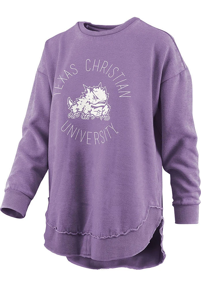 Pressbox TCU Horned Frogs Womens Purple Bakersfield Crew Sweatshirt