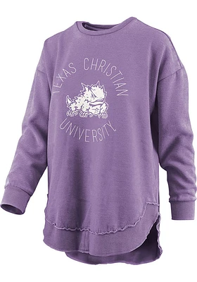 Pressbox TCU Horned Frogs Womens Purple Bakersfield Crew Sweatshirt