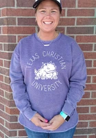 Pressbox TCU Horned Frogs Womens Purple Bakersfield Crew Sweatshirt