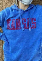 Pressbox Kansas Jayhawks Womens Blue Marni Hooded Sweatshirt