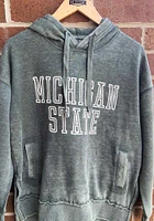 Pressbox Michigan State Spartans Womens Green Marni Design Style Hooded Sweatshirt