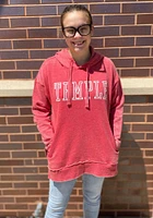 Pressbox Temple Owls Womens Crimson Marni Hooded Sweatshirt