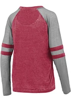 Pressbox Oklahoma Sooners Womens Crimson Piper Raglan LS Tee