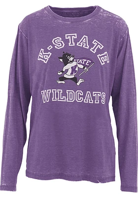 Pressbox K-State Wildcats Womens Purple Selena LS Tee