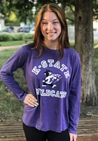 Pressbox K-State Wildcats Womens Purple Selena LS Tee