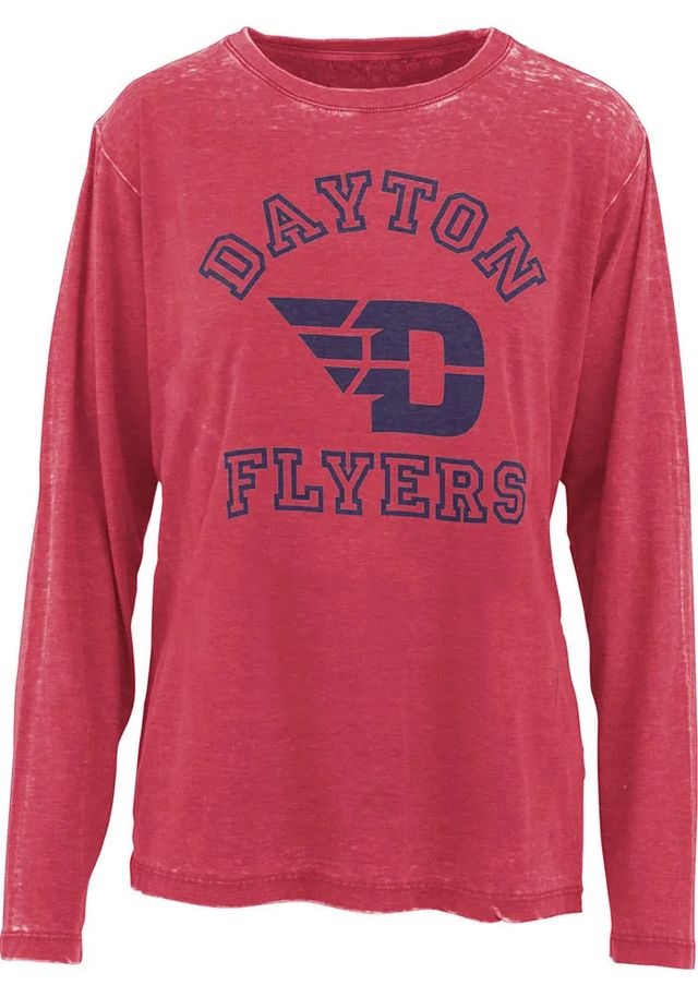 Pressbox Dayton Flyers Womens Red Selena LS Tee