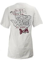 Pressbox Texas A&M Aggies Womens White Preppy State Bowtie Short Sleeve T-Shirt