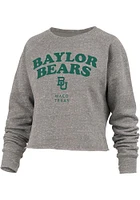 Pressbox Baylor Bears Womens Grey Visalia Crew Sweatshirt