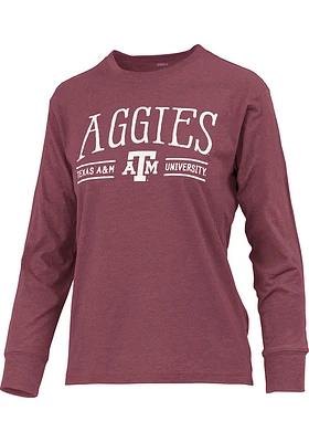 Pressbox Texas A&M Aggies Womens Maroon Cyrus LS Tee