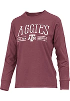 Pressbox Texas A&M Aggies Womens Maroon Cyrus LS Tee