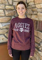 Pressbox Texas A&M Aggies Womens Maroon Cyrus LS Tee