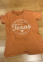 Pressbox Texas Longhorns Womens Burnt Orange Ella Seal Short Sleeve T-Shirt