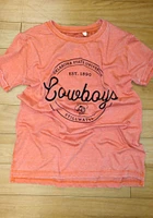 Pressbox Oklahoma State Cowboys Womens Orange Ella Seal Short Sleeve T-Shirt
