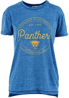 Pressbox Pitt Panthers Womens Blue Ella Seal Short Sleeve T-Shirt